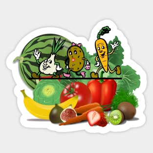 Fruit and vegetables Sticker